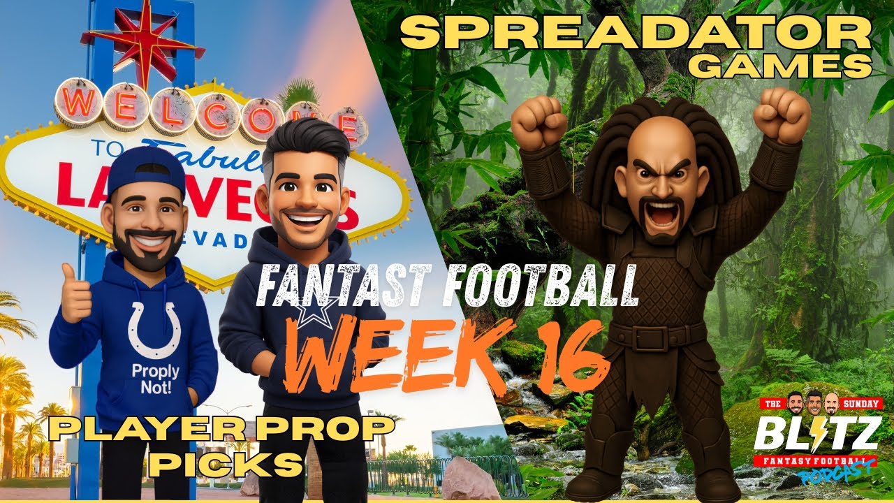 Week 16 NFL Fantasy League episode thumbnail from The Sunday Blitz.