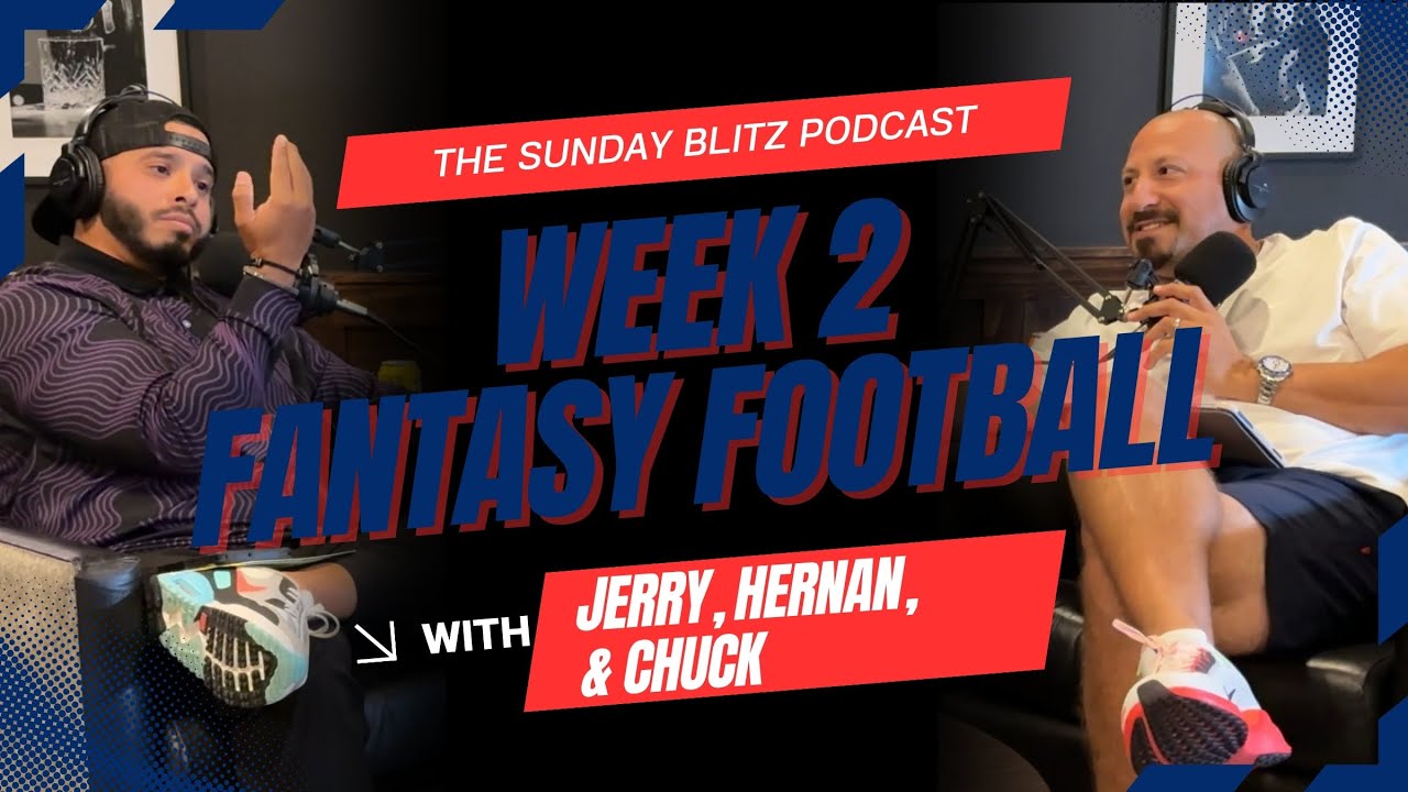 Week 2 NFL Fantasy League and games recap episode thumbnail.